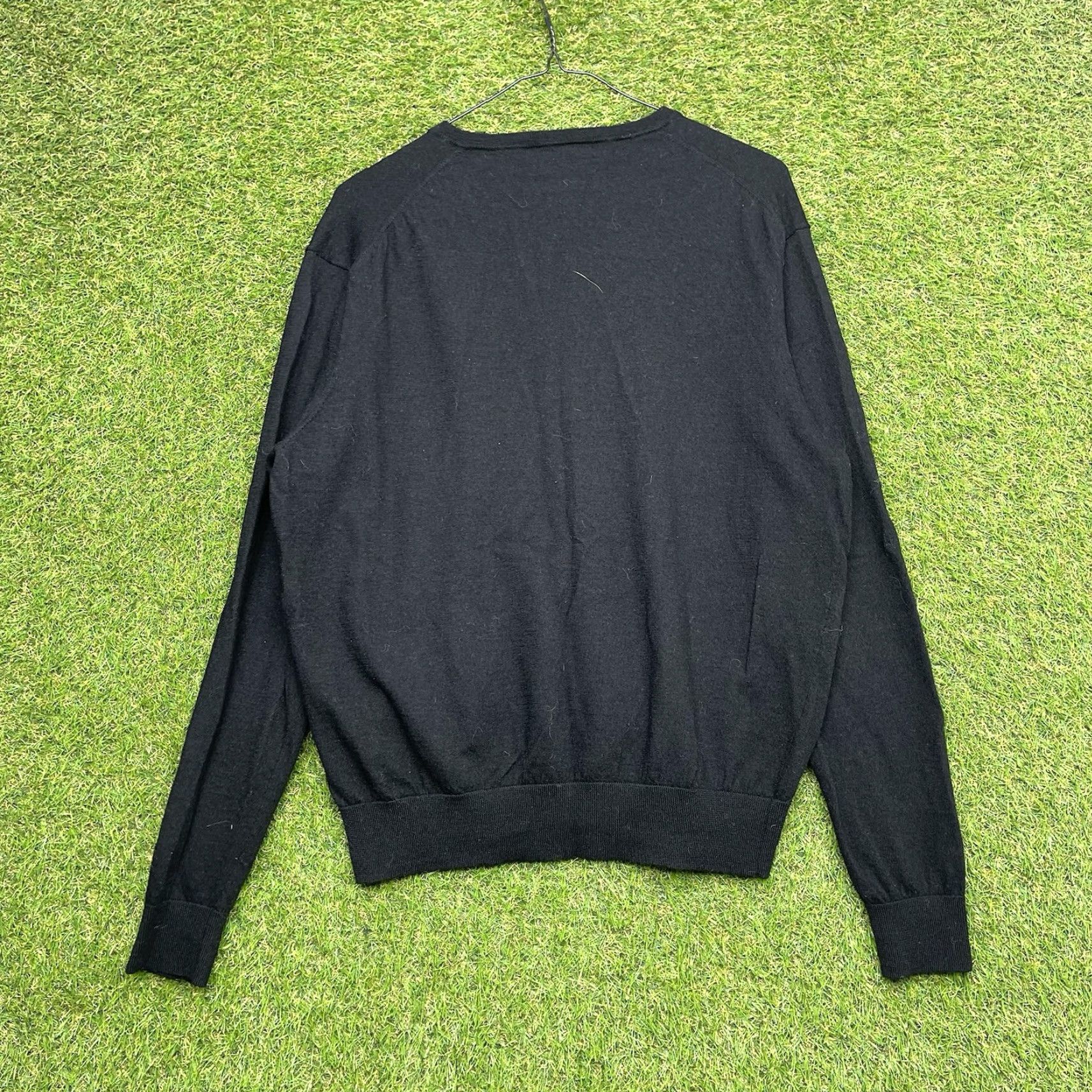 Polo Ralph Lauren VINTAGE Polo Ralph Lauren Sweater Mens M Black V-Neck Merino Wool Pullover Golf Size US M / EU 48-50 / 2 - 2 Thumbnail