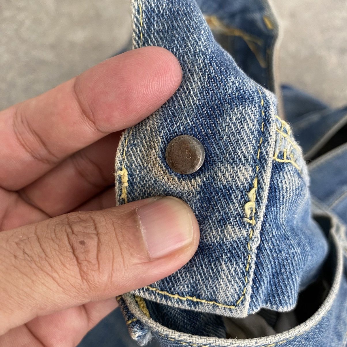 Lee Vintage 60’s Lee 101Z Faded Blue Half Selvedge Jeans Size US 30 / EU 46 - 12 Thumbnail