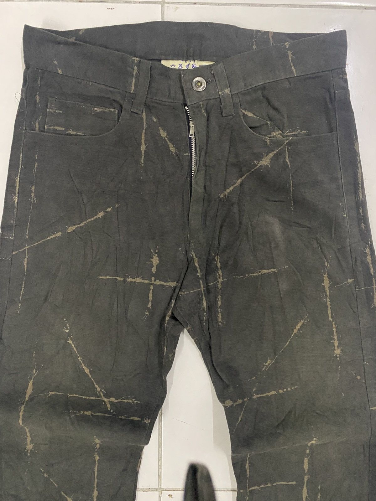 Japanese Brand VTG TESS HIRO Japan Distressed Scratch Denim Pants Size US 30 / EU 46 - 5 Thumbnail