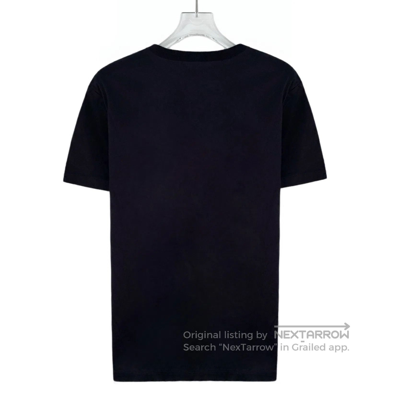 Loro Piana Loro Piana Black Logo Embroidered Cotton Round Neck Short Size US M / EU 48-50 / 2 - 2 Thumbnail