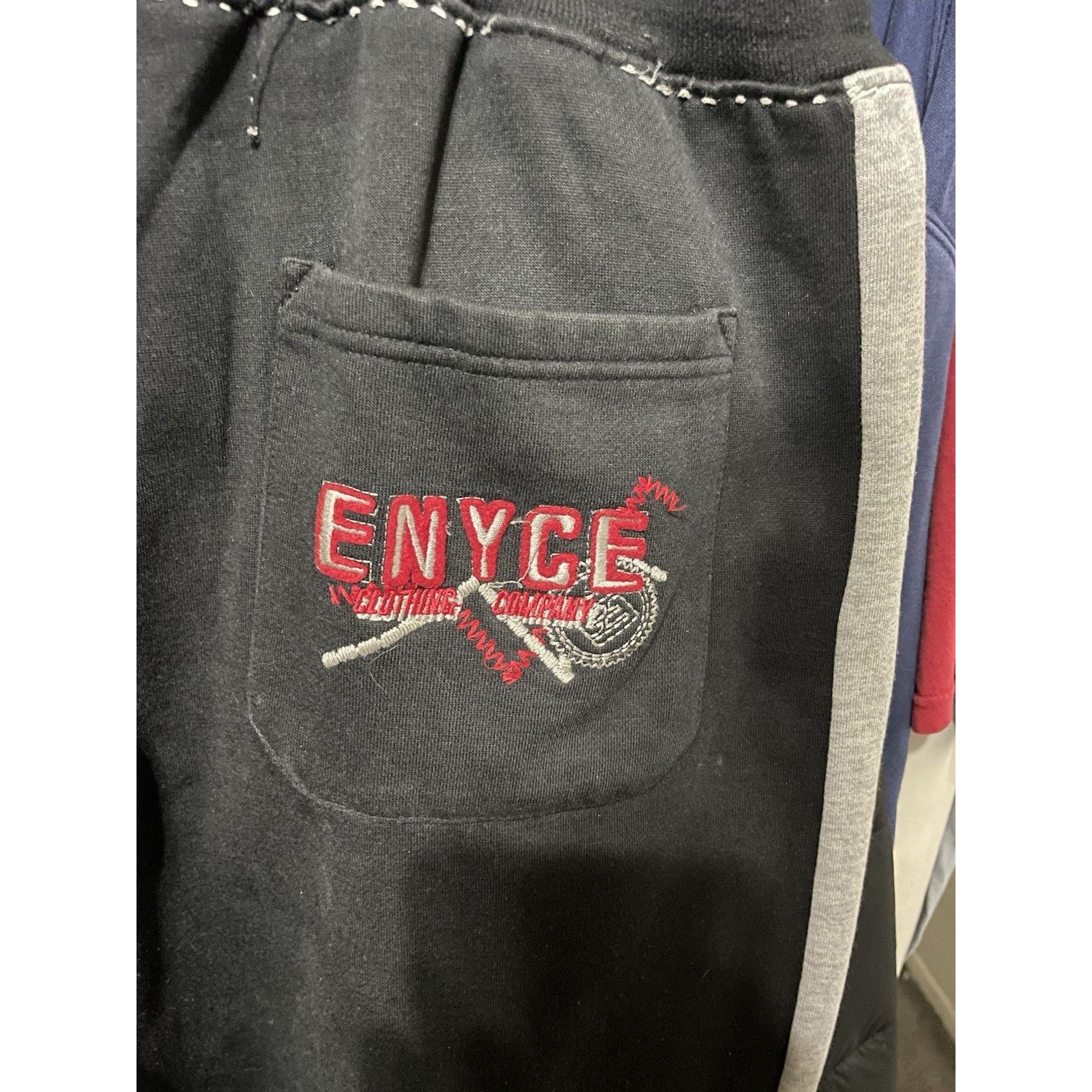 Vintage Size XL- Vintage Enyce Black Baggy Straight Leg Sweatpants Size US 43 - 4 Thumbnail