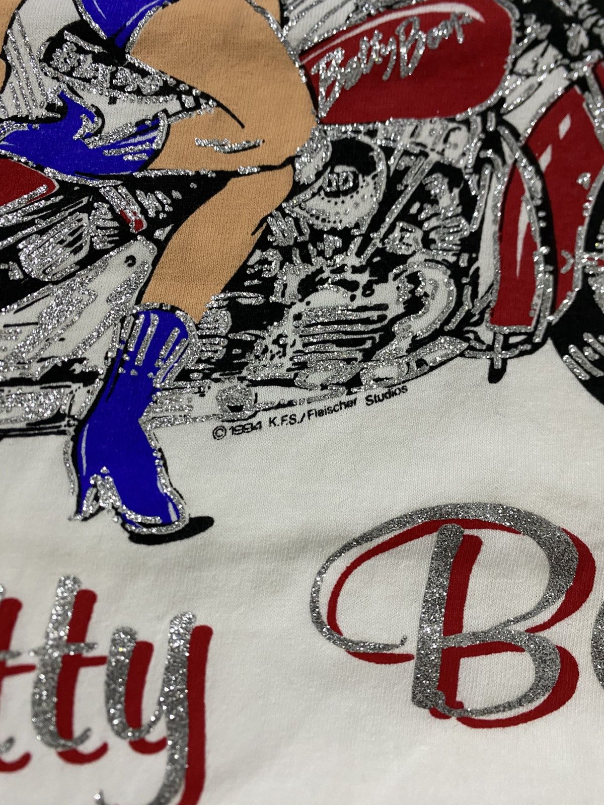 Vintage BETTY BOOP 90’s HARLEY DAVIDSON GLITERS Size US M / EU 48-50 / 2 - 4 Thumbnail