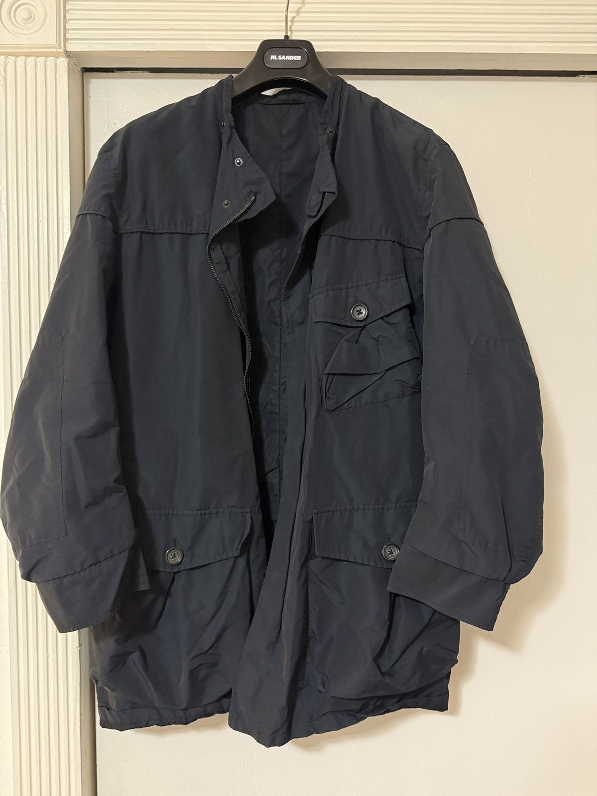 Jil Sander Vintage Jil Sander Mens Runway Techno Taffeta Coat size S4 Size US XL / EU 56 / 4 - 1 Thumbnail