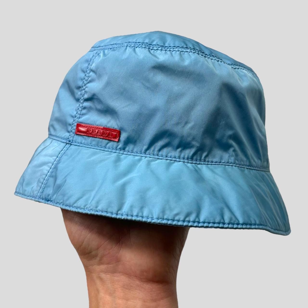 Prada Prada Sport SS99 Baby Blue Nylon Bucket Hat - M Size ONE SIZE - 4 Thumbnail