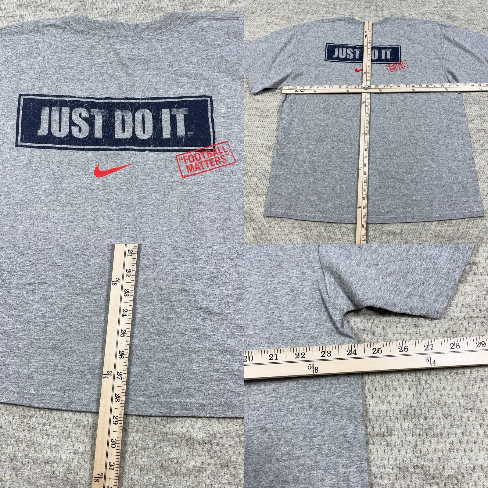 Nike Vintage Nike Shirt Men 2XL Gray Double-Sided Football Matters Tee 2000s Classic Retro Grunge Shirt Mens Size US XXL / EU 58 / 5 - 8 Thumbnail