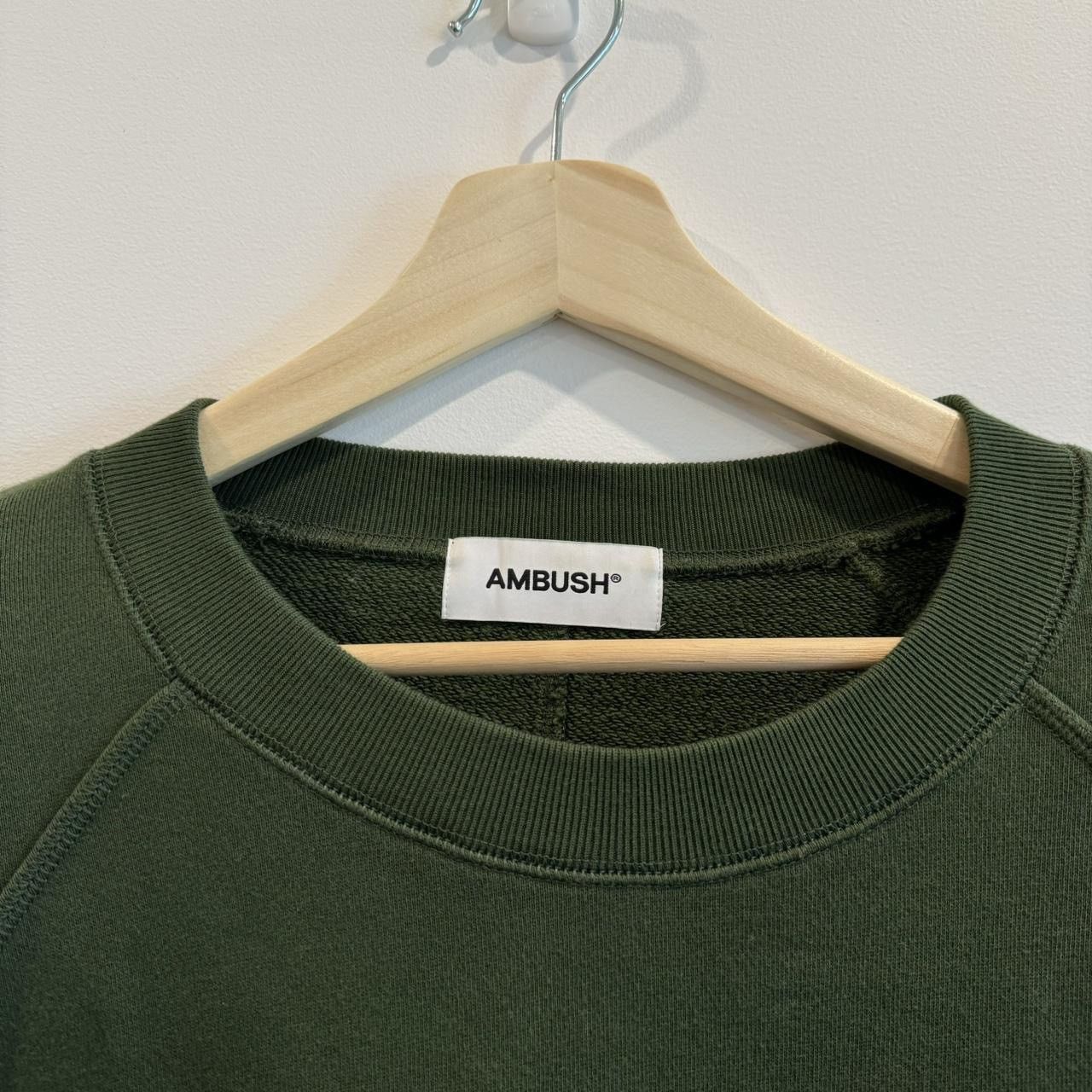 image of Ambush Design Ambush - Raw Edge Sweatshirt in Green, Men's (Size XL)