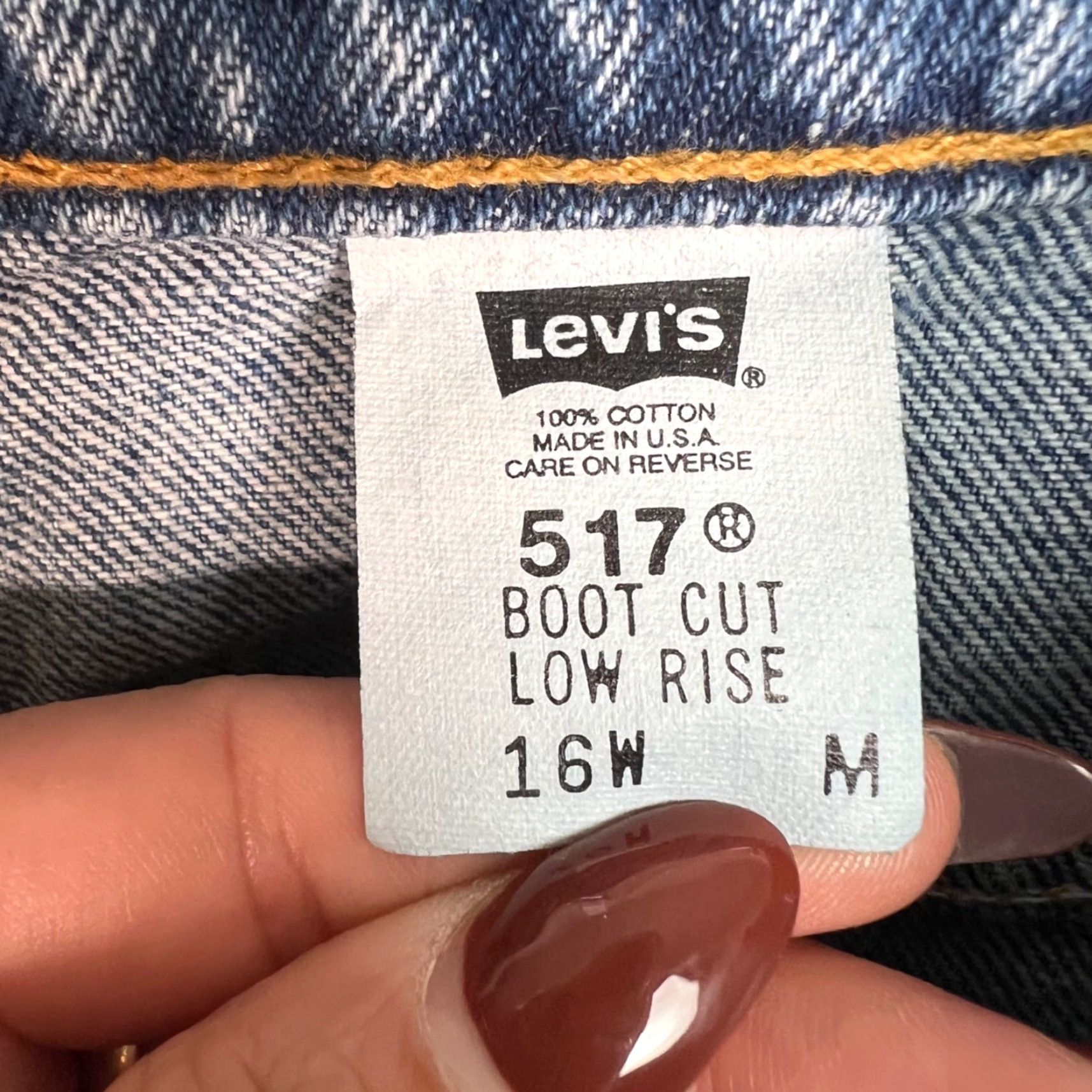 Levi's Levi's 517 Boot Cut Low Rise Jeans Medium Wash Blue Denim Womens 16W Size 38" / US 16 / IT 52 - 4 Thumbnail
