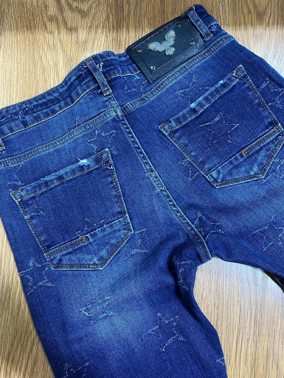 Japanese Brand Dirty Distressed Jeans Patchwork Painted Flared Baggy Size US 32 / EU 48 - 17 Thumbnail