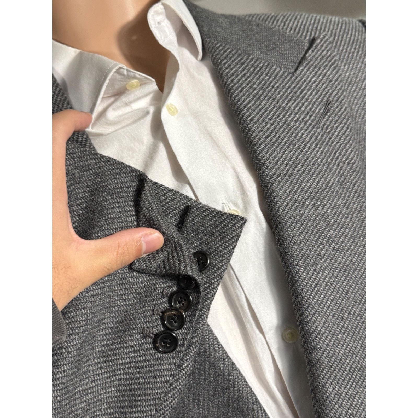 Tom Ford Tom Ford Gray Alpaca Cashmere Tweed Blazer Jacket 44R Peak Size 44R - 6 Thumbnail