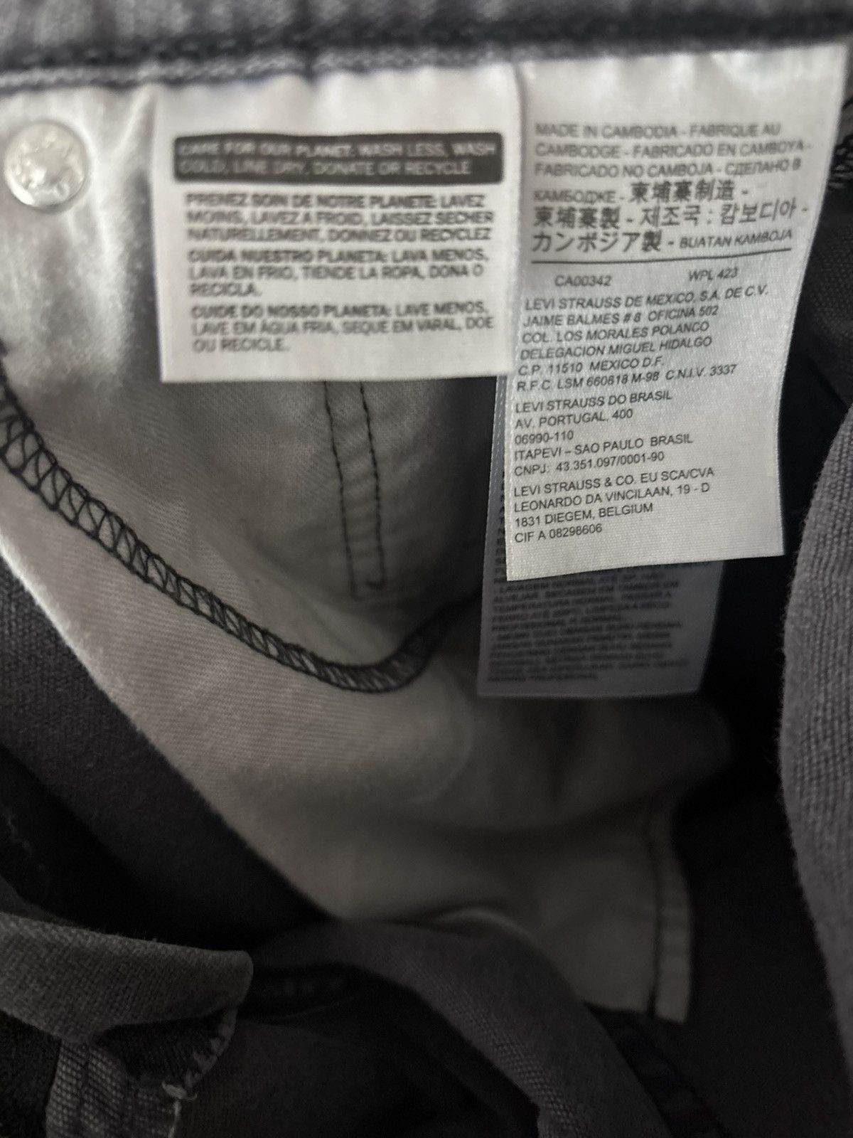 Levi's Levis Washed Grey Skinny Jeans Size US 31 - 6 Thumbnail