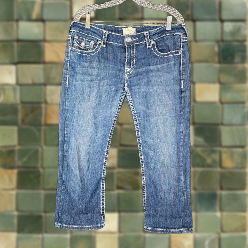 Vintage L.A. Idol Capri Jeans Womens Size 11 Blue Heavy Stitch Size 32" / US 10 / IT 46 - 1 Thumbnail