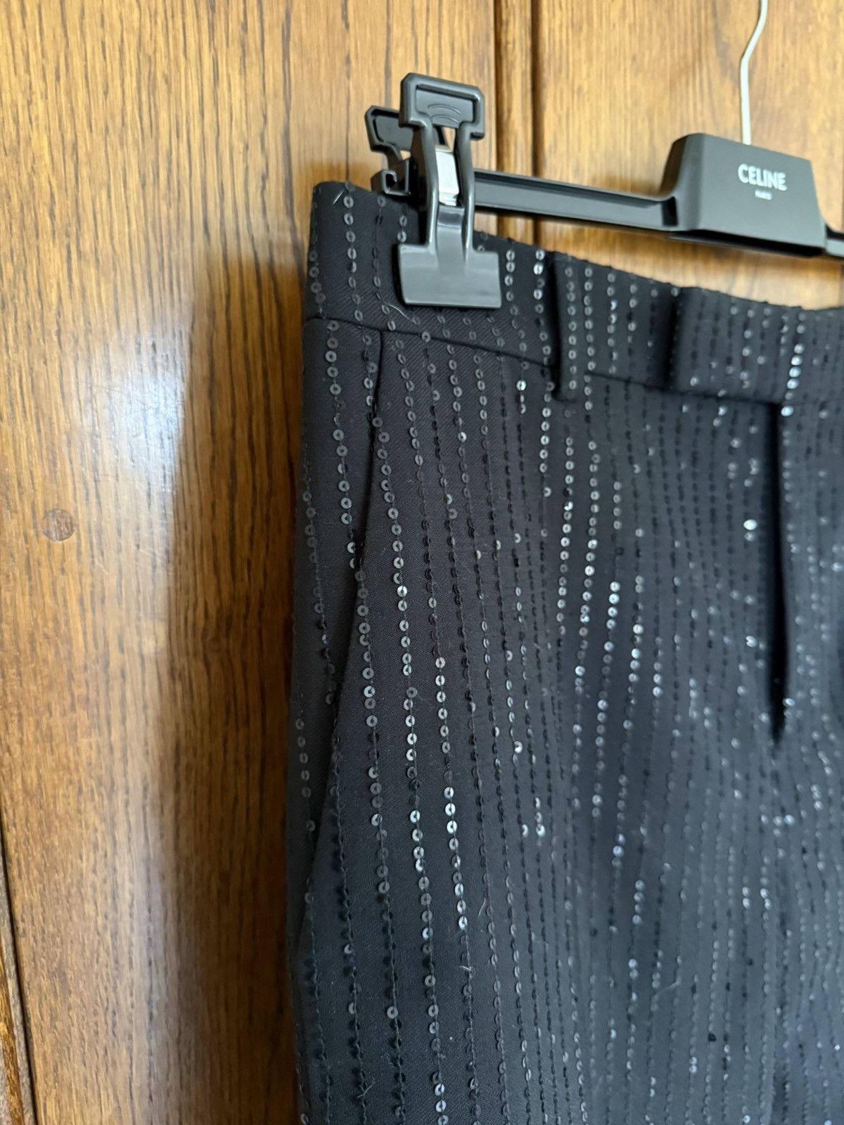 Celine SS23 Celine sequin Hedi Slimane tuxedo pants trousers 48 Size 38L - 11 Thumbnail