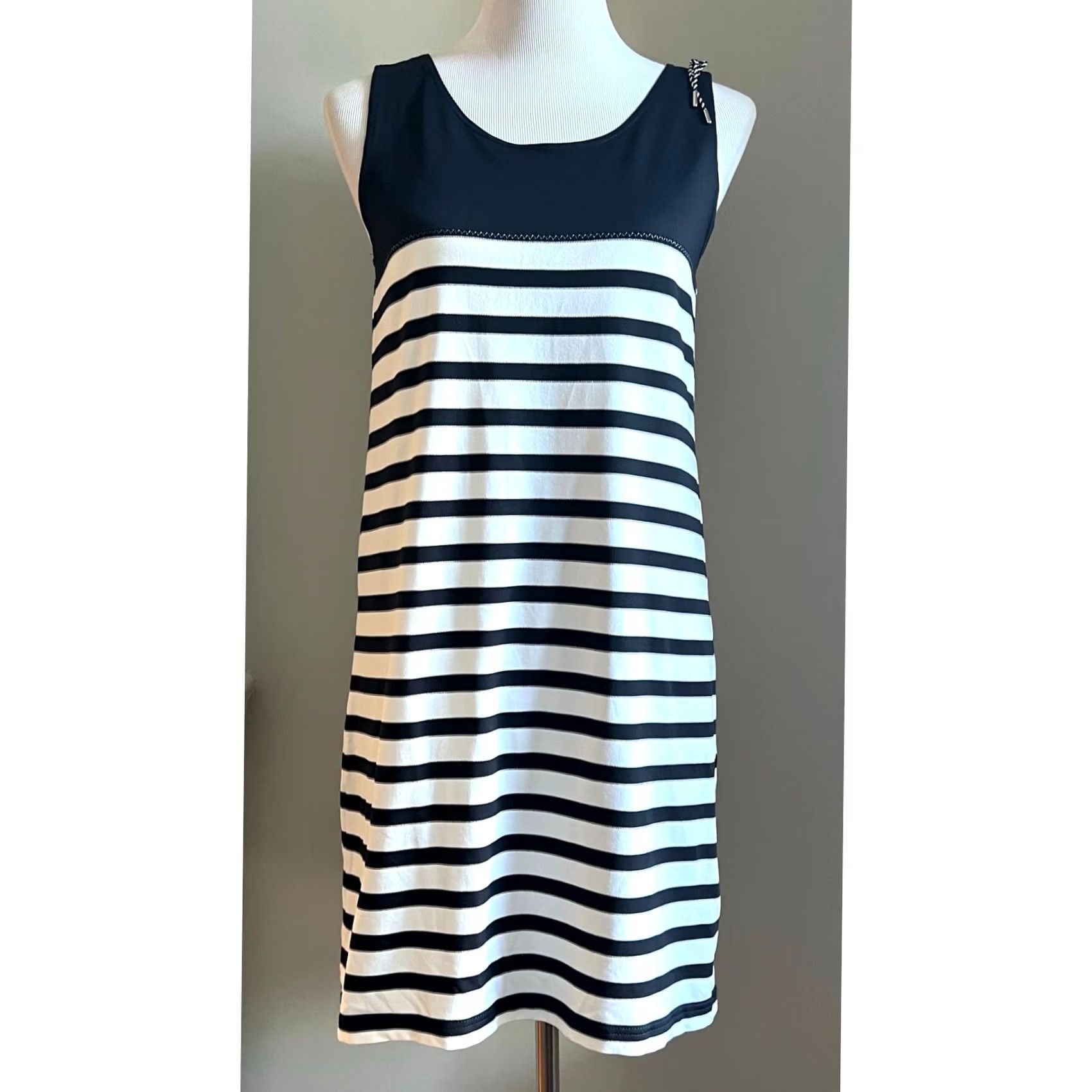 Saint James Mademoiselle Saint James Dress Swim Cover-Up Athletic Navy Stripe Women’s Sz 8 Size M / US 6-8 / IT 42-44 - 2 Thumbnail