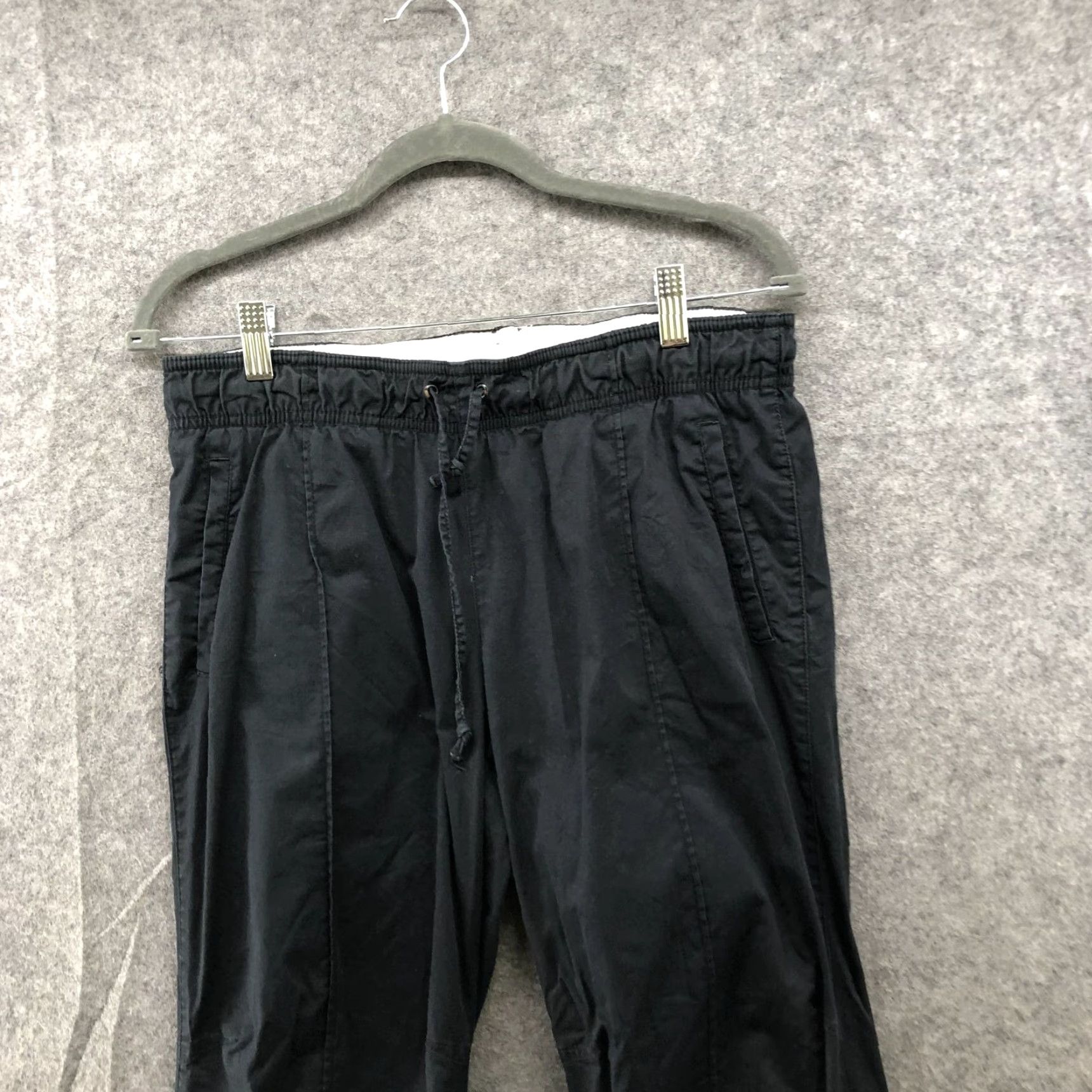 Nike Nike Pull On Straight Leg Pants Womens M Black Drawstring Athletic Cotton Blend Track Pants Size 32" / US 10 / IT 46 - 3 Thumbnail