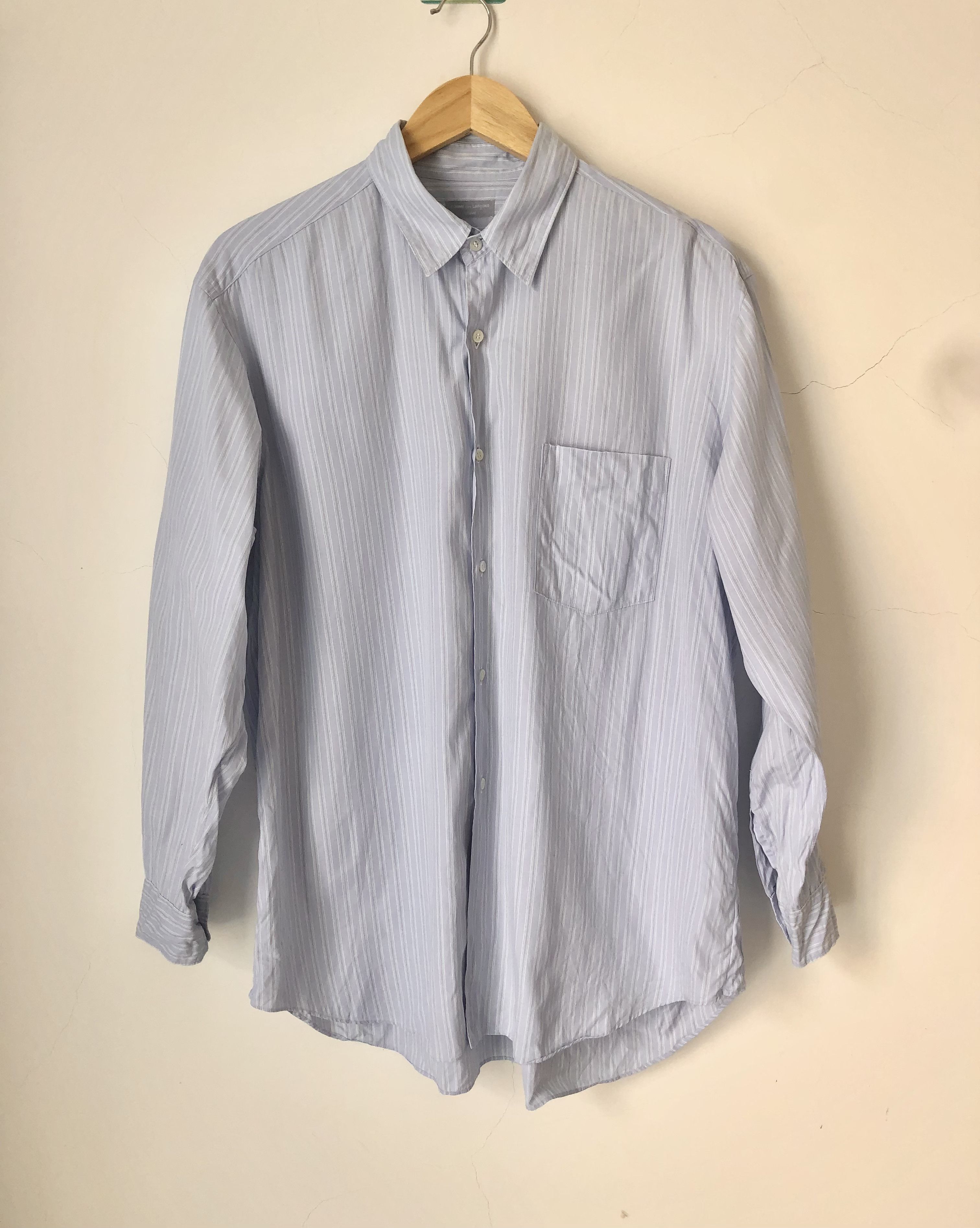 baby blue stripes shirt