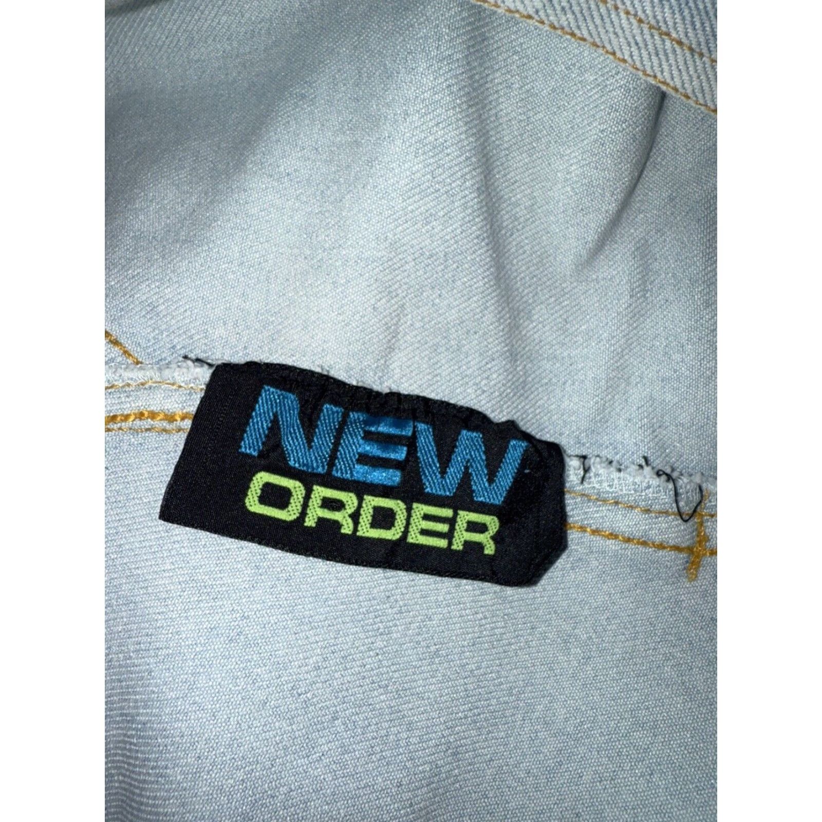 Denime VINTAGE NEW ORDER Denim Overalls Womens M Light Blue 80s 90s Size 32" / US 10 / IT 46 - 7 Thumbnail