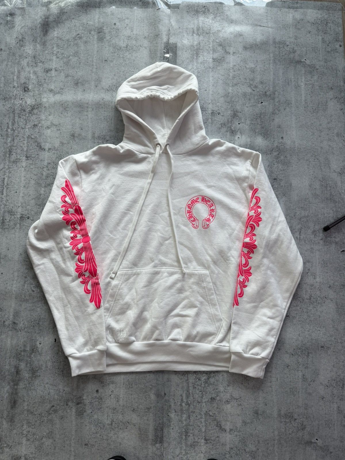 Chrome Hearts Chrome Heart Pink Floral Hoodie | Grailed