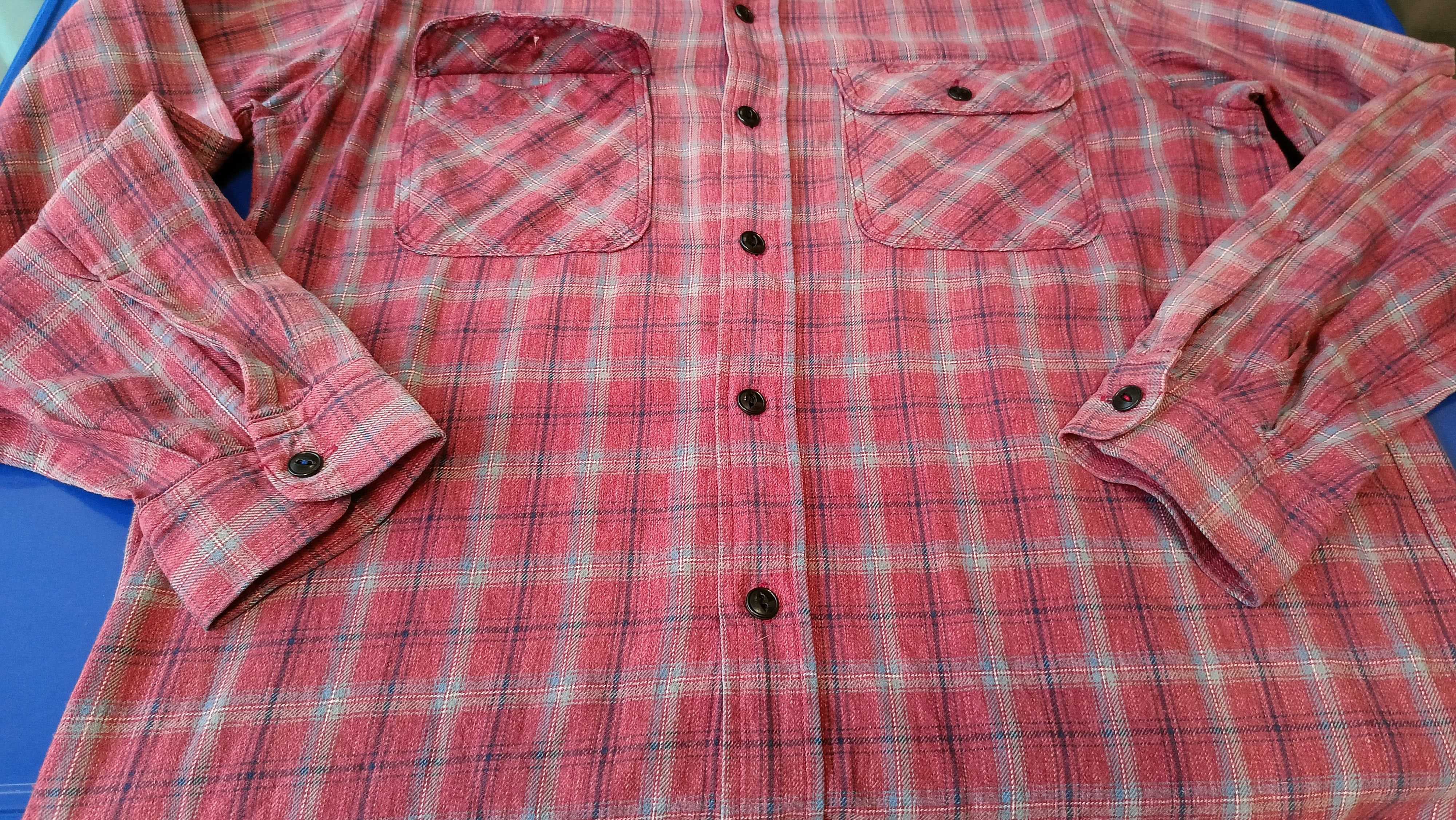 Sugar Cane SUGAR CANE Union Made TOYO red plaid chore work shirt large Size US L / EU 52-54 / 3 - 12 Thumbnail