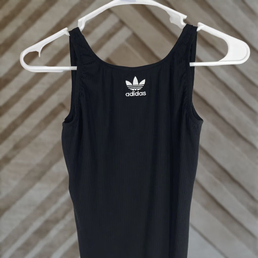 Adidas Adidas Originals Ribbed Bodysuit Black Trefoil Logo High Cut Scoop Back Size 0 Women Regular Sleeveless Knit Stretch 90s Sports Size XS / US 0-2 / IT 36-38 - 1 Thumbnail