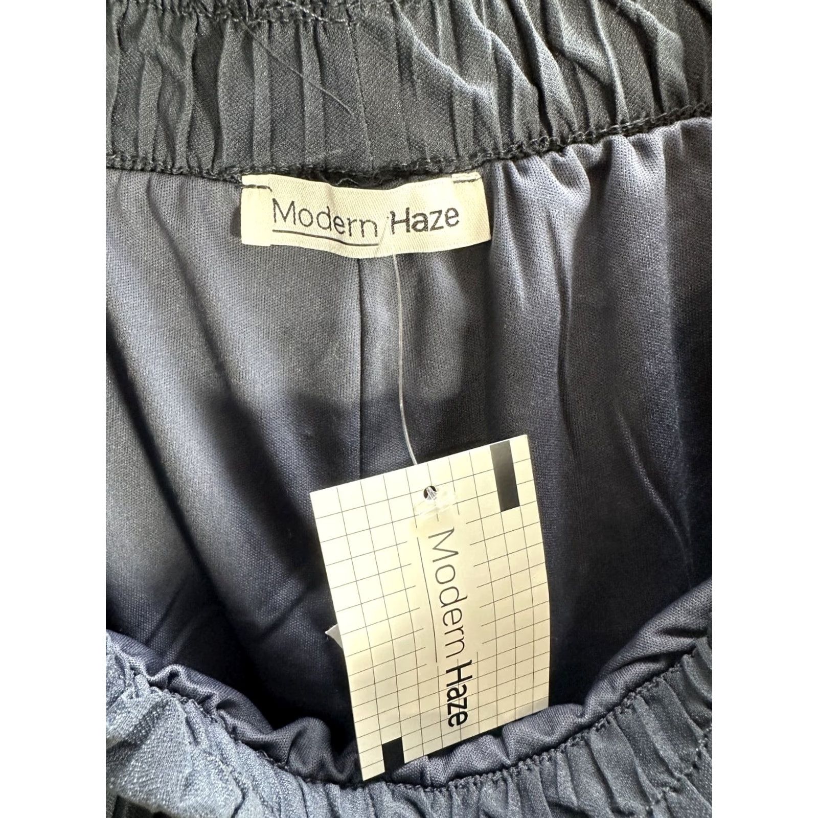 Vintage Modern Haze Pants Dress Pants Women 3XL Dark Grayish Blue High Rise Relaxed Pleated NWT Straight Inseam 31 Size 40" / US 18 - 3 Thumbnail