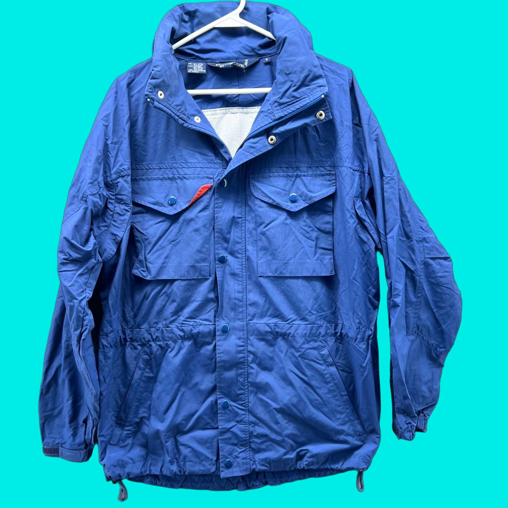Polo Ralph Lauren VINTAGE Polo Ralph Lauren Jacket Mens Small Blue Full Zip Rain Coat Utility Chore 90s Size US S / EU 44-46 / 1 - 1 Thumbnail