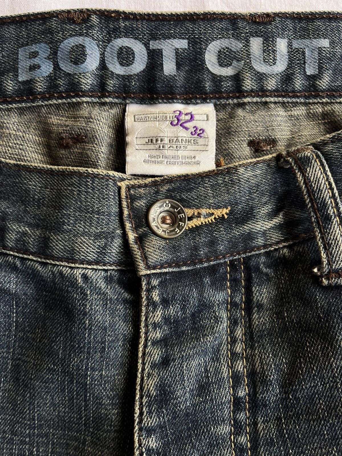 Japanese Brand × Le Grande Bleu (L.G.B.) × Vintage Rare Vintage Denim Jeans Jeff Banks Bootcut Jeans Y2K Fit Size US 32 / EU 48 - 4 Thumbnail