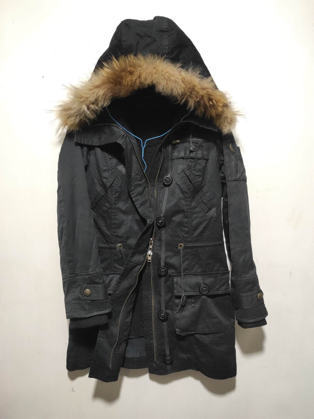 Japanese Brand Ingni Double Zip Fur Hoodie Parka Jacket LGB style Size US S / EU 44-46 / 1 - 12 Thumbnail