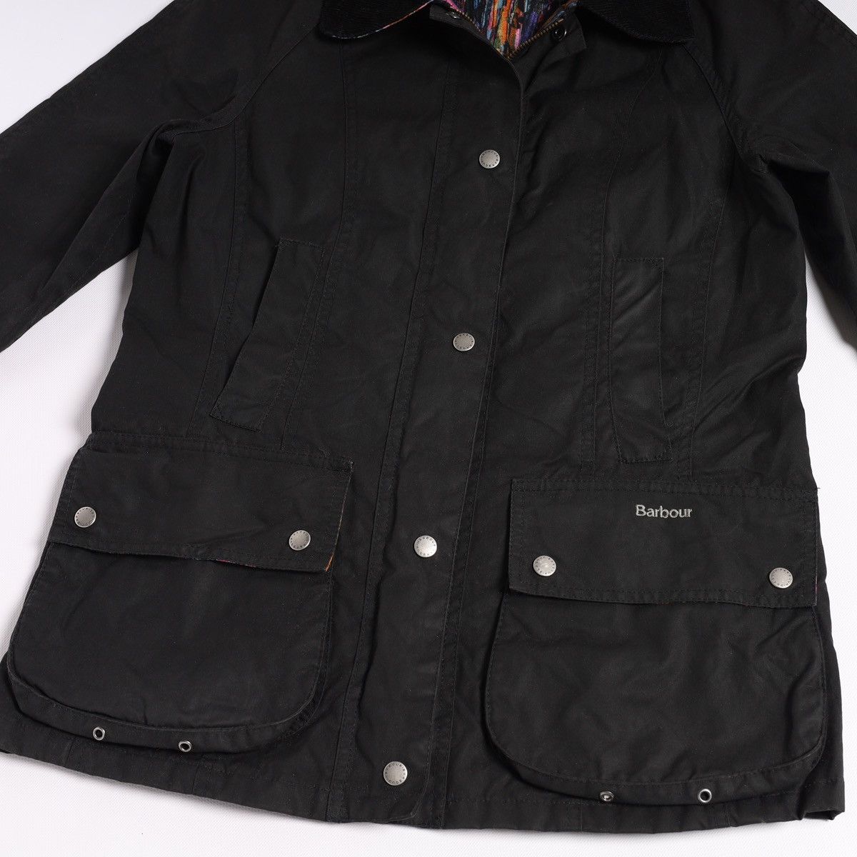 Barbour Barbour Wax Jacket Liberty Beadnell size 10 Womens Black Size M / US 6-8 / IT 42-44 - 6 Thumbnail