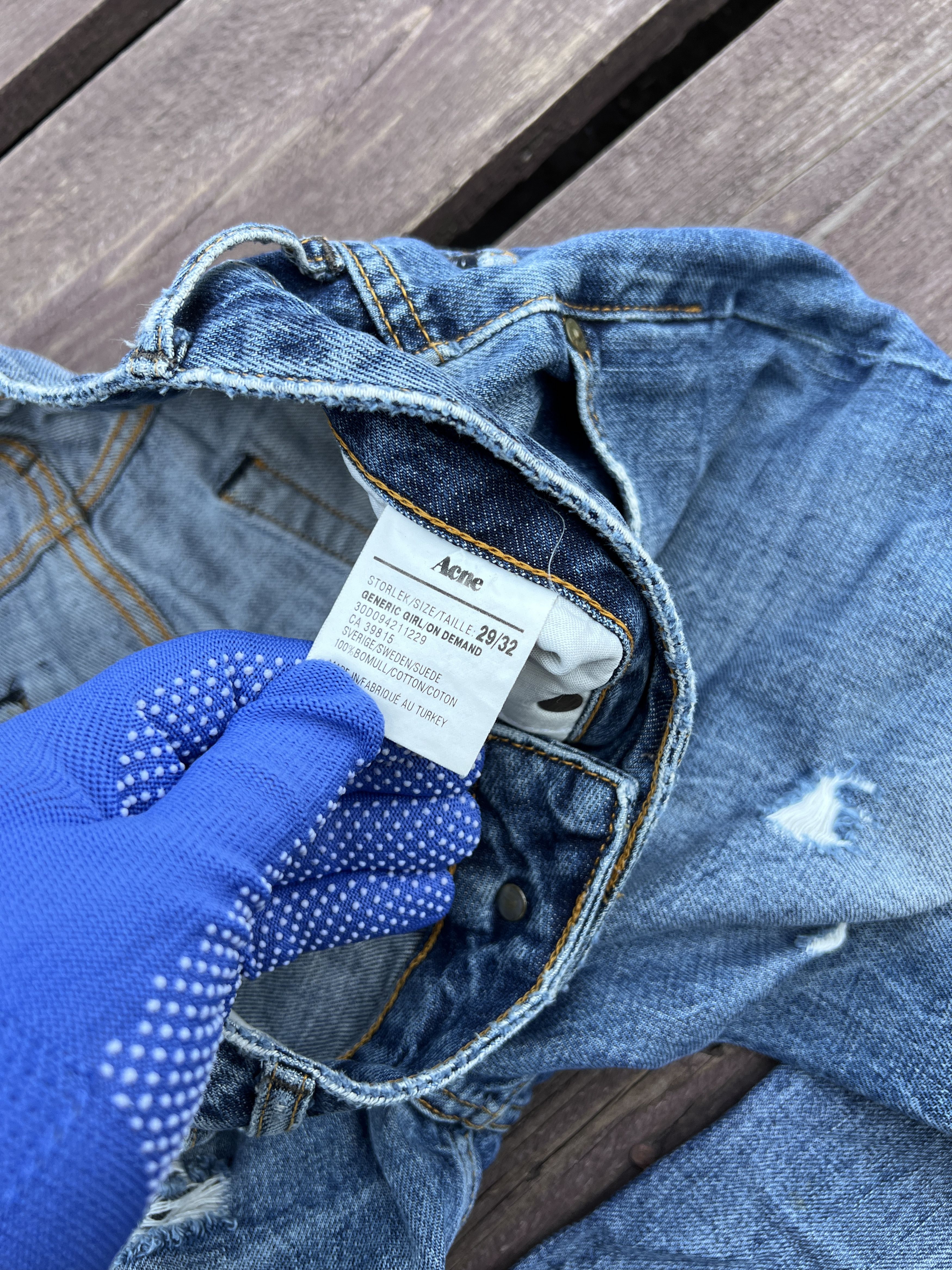 Acne Studios Acne Studios Vintage Generic Girl Distressed Denim Jeans Size 29" - 14 Thumbnail