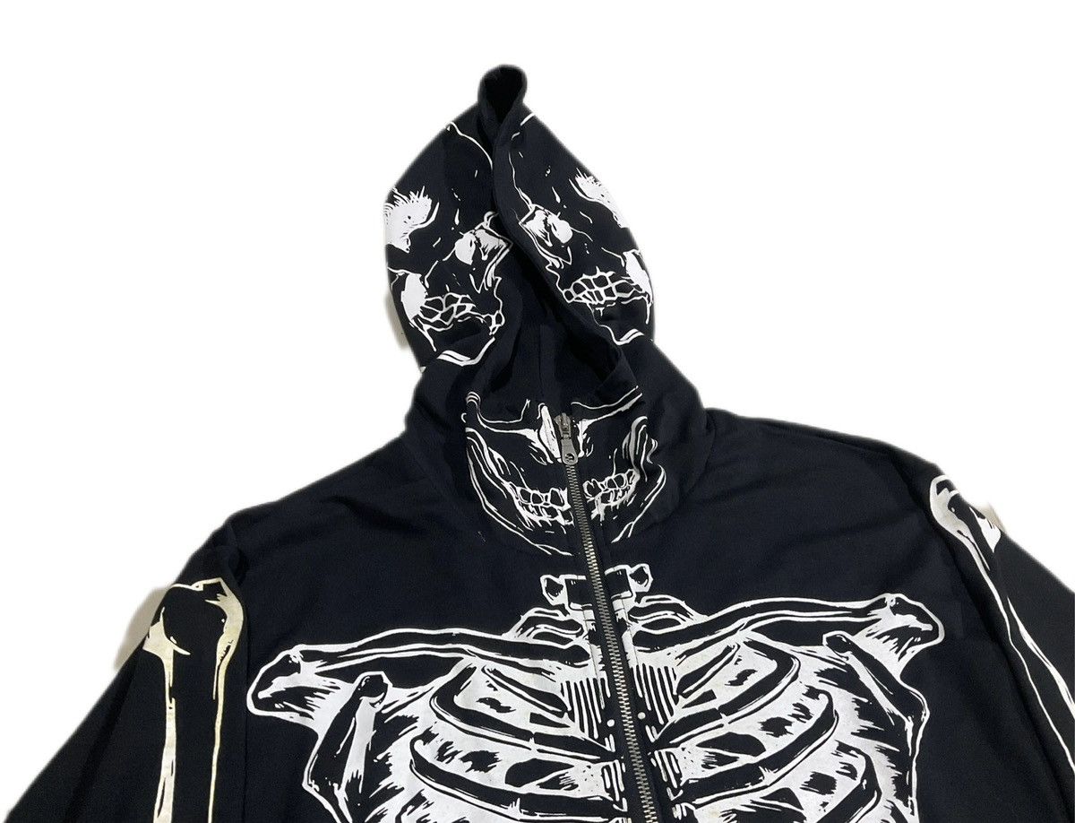 Hysteric Glamour × If Six Was Nine × Seditionaries 🔥Sick Y2K Glad News Skeleton Hoodie Zipper Punk Size US L / EU 52-54 / 3 - 5 Thumbnail
