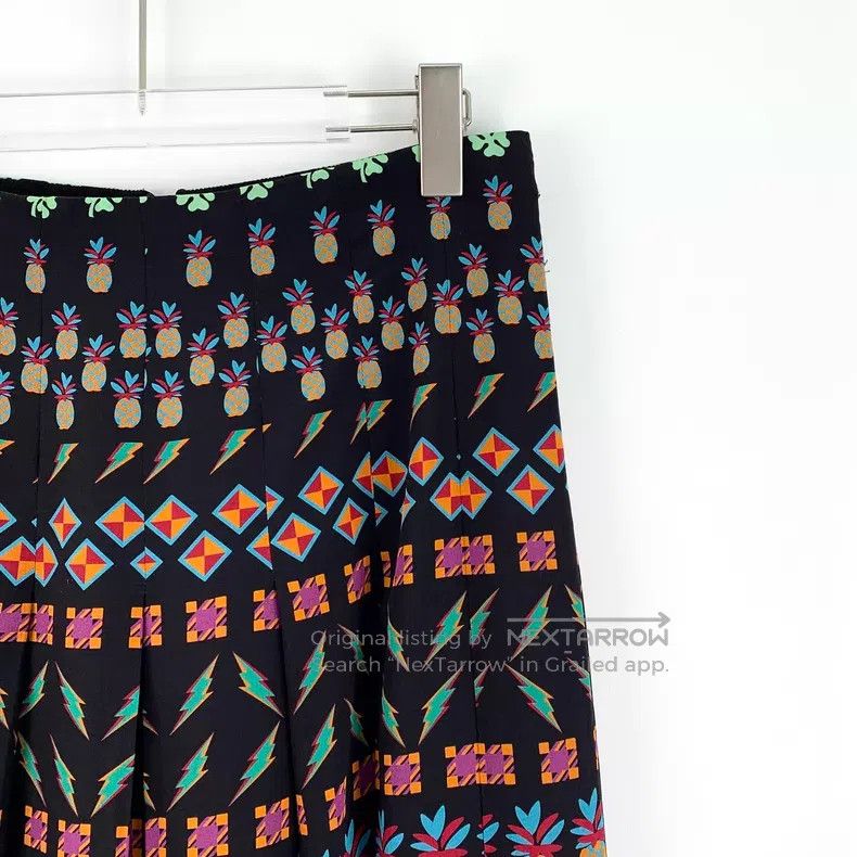 Gucci Gucci Colour-blocked parrot pineapple printed mulberry sil Size 27" / US 4 / IT 40 - 3 Thumbnail