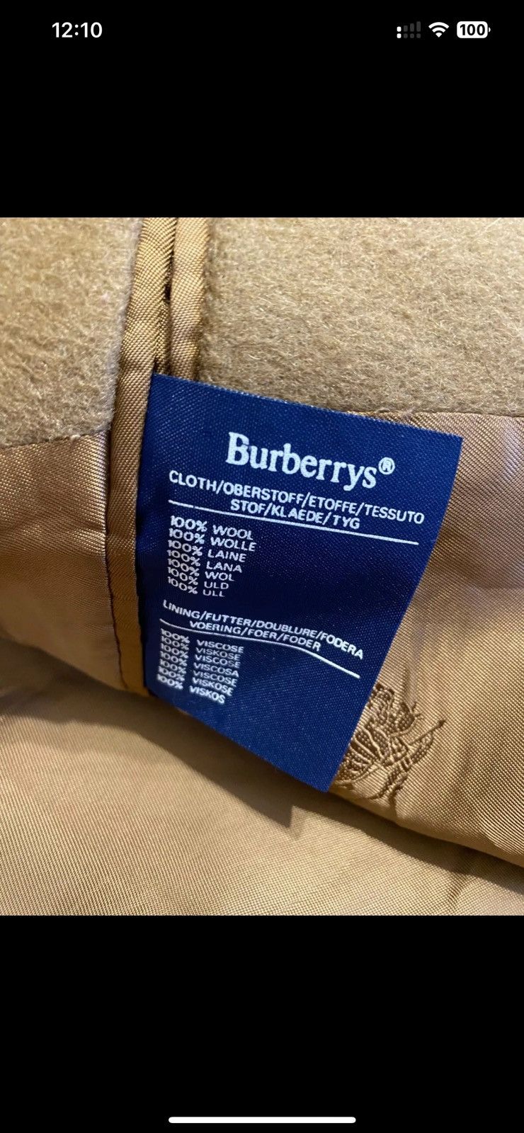 Burberry Burberrys Vintage Wool Coat Camel Size L Size US L / EU 52-54 / 3 - 10 Thumbnail