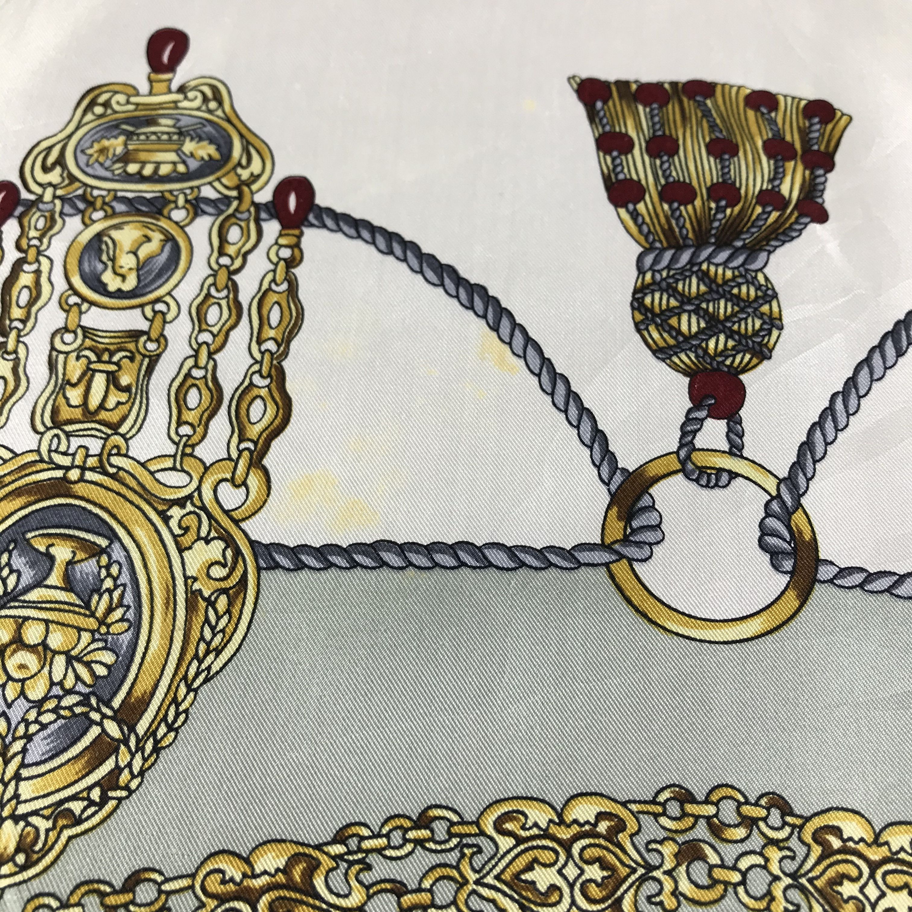 Vintage Luxury Design Vintage Silk Scarf M44 Size ONE SIZE - 5 Thumbnail