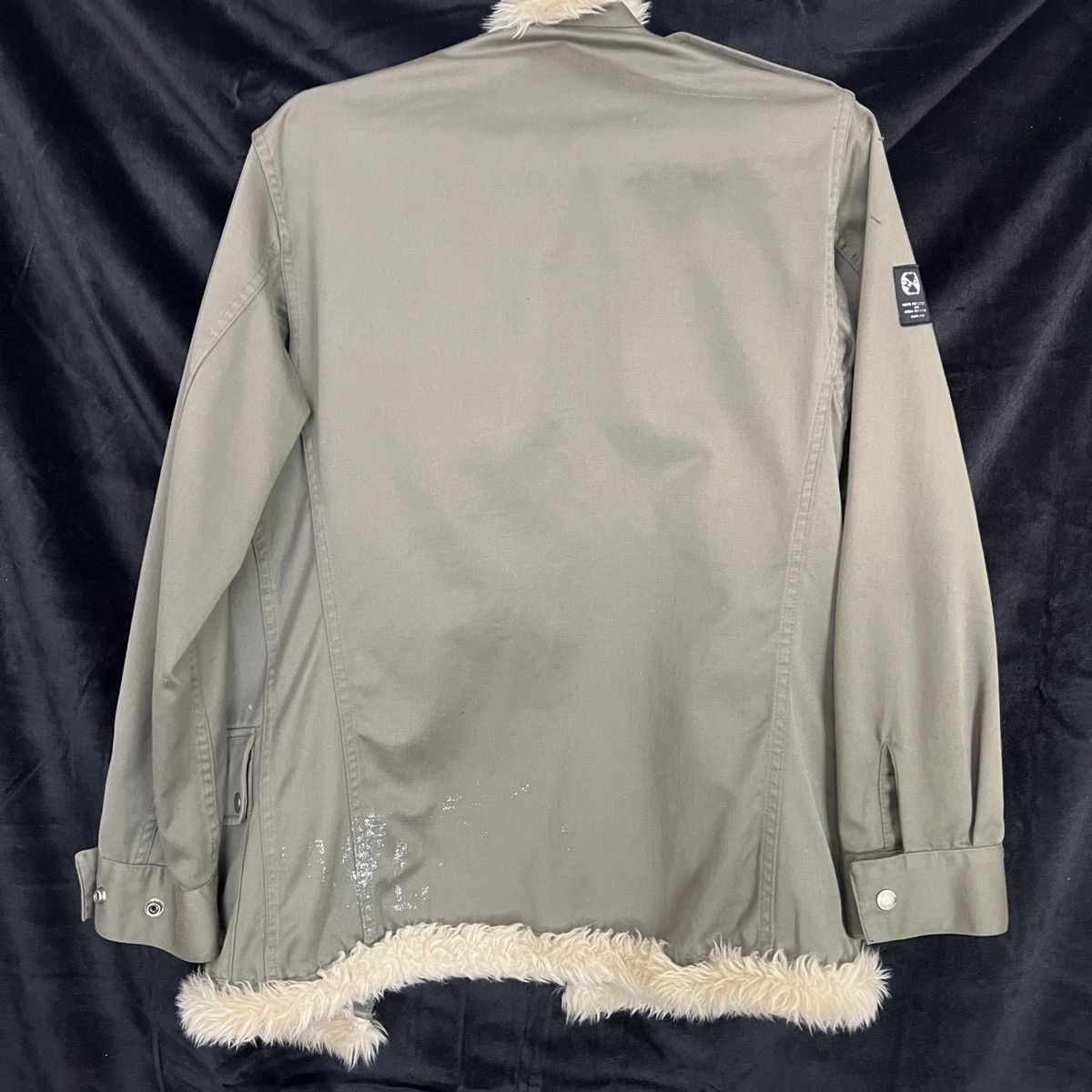 Final Home × Issey Miyake Final Home Green Army Jacket with Fur and Glitter details Size US M / EU 48-50 / 2 - 3 Thumbnail
