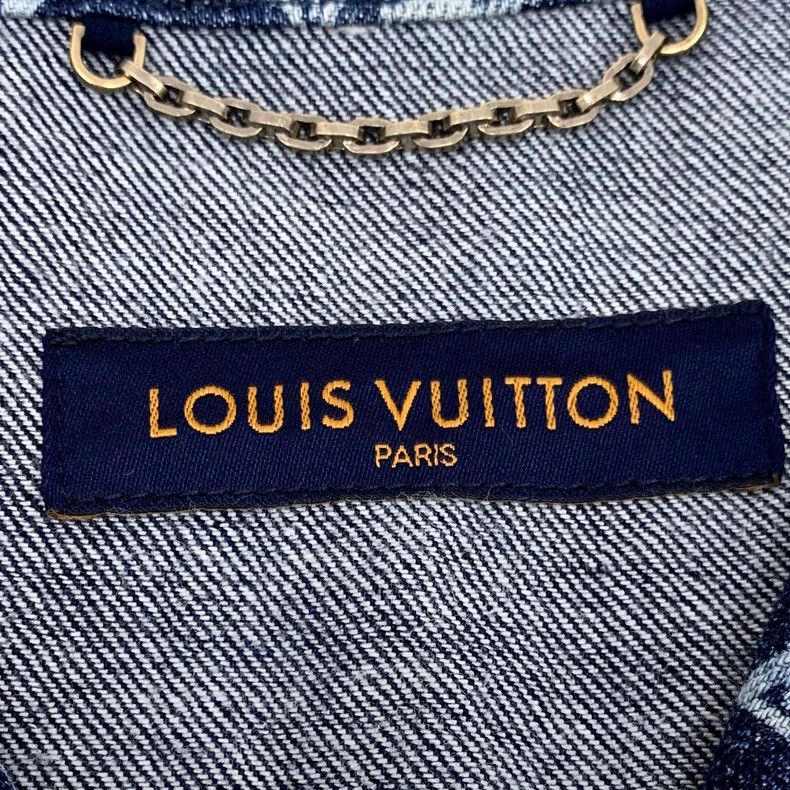 Louis Vuitton Louis Vuitton Blue logo full-print cotton lapel single-bre Size US XXL / EU 58 / 5 - 5 Thumbnail