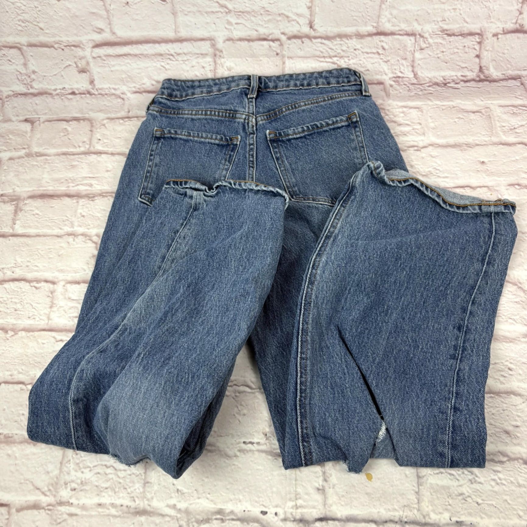 Old Navy VINTAGE Old Navy Sky Hi Wide Leg Jeans Womens 0 Blue High Rise Distressed 25x29 Size 25" / US 0 / IT 36 - 4 Thumbnail