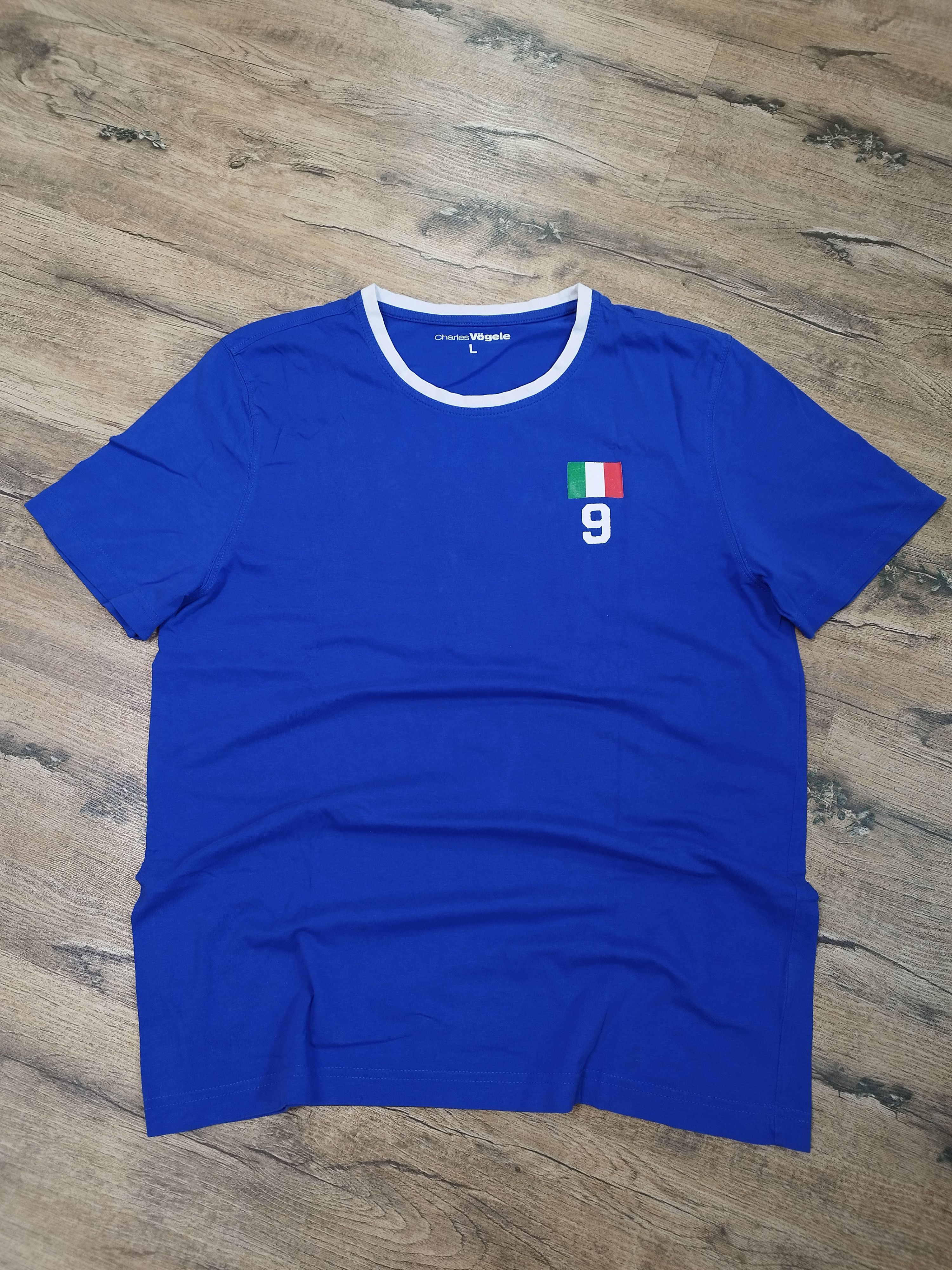 Other Italia #9 Soccer Jersey T-Shirt Size L Italy Football Tee Size US L / EU 52-54 / 3 - 1 Thumbnail