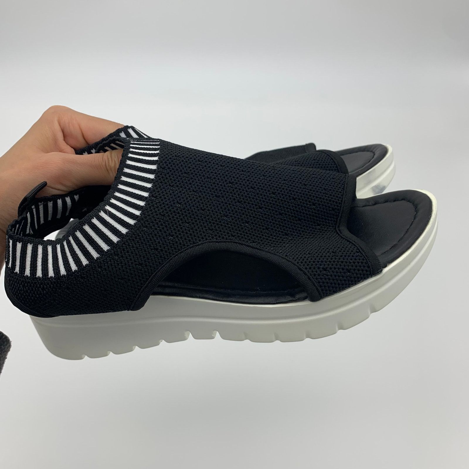 Other Black Sandals Women Size 8 Summer Shoes Peep Toe Size US 8 / IT 38 - 2 Thumbnail
