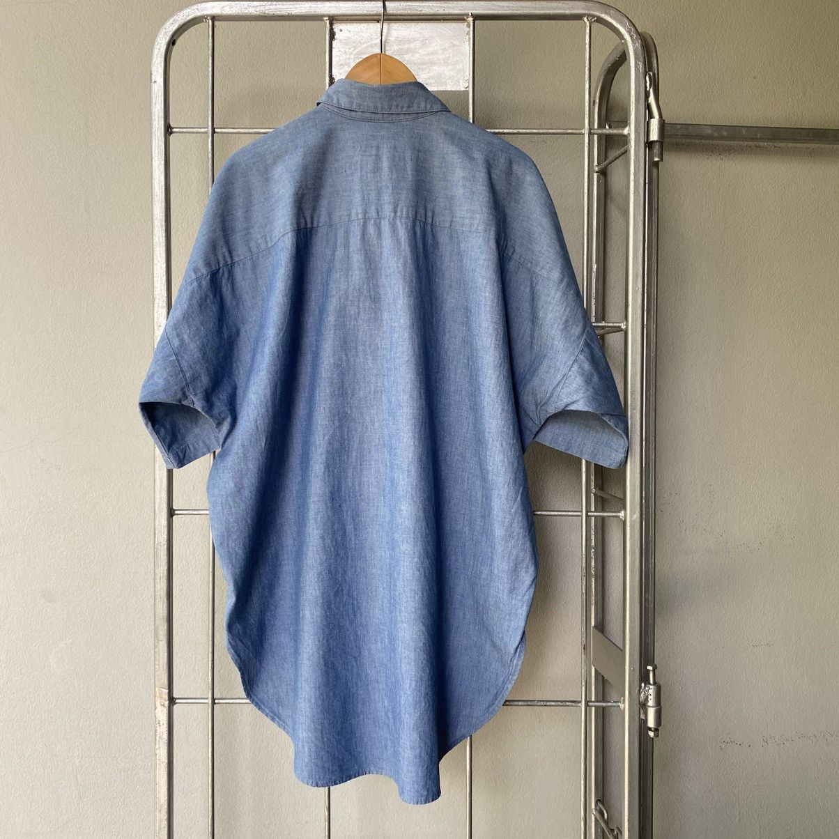 Norma Kamali NORMA KAMALI Light Blue Oversized Shirt Size XL / US 12-14 / IT 48-50 - 12 Thumbnail