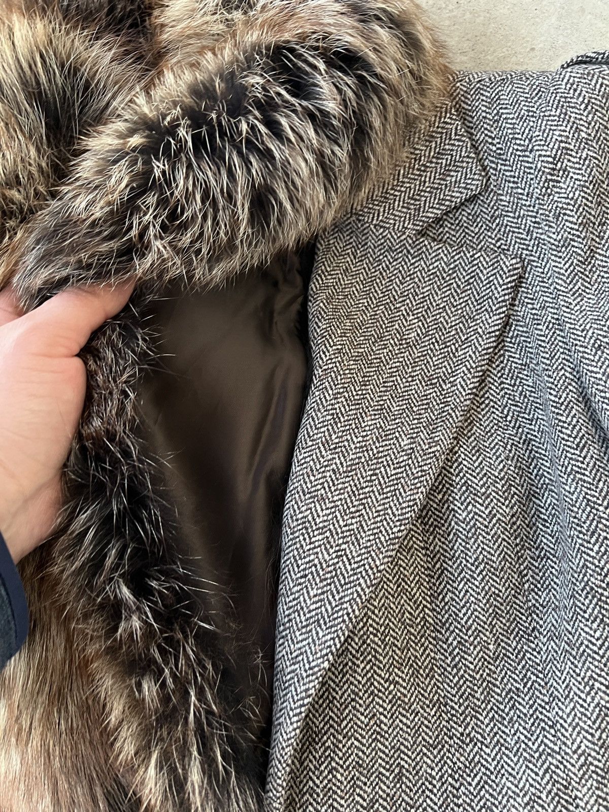 Vacheron Constantin Vacheron Constantin Natural Fur Wool Coat Size L / US 10 / IT 46 - 3 Thumbnail