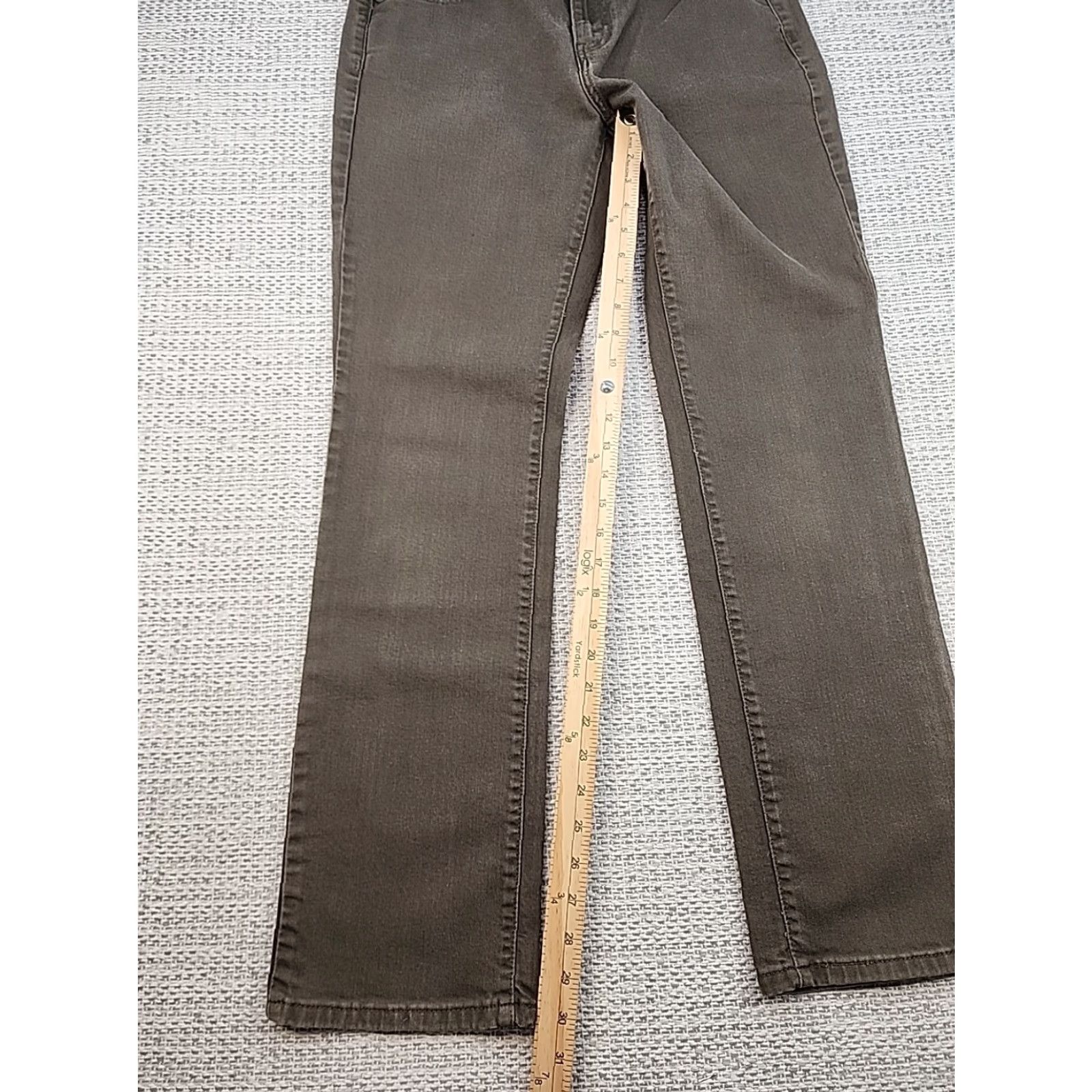 Levi's Levi's Jeans Womens 8M 29x32 Green 505 Straight Leg Denim 5-Pocket Zip Fly - City USA 90s Mens? Size 30" / US 8 / IT 44 - 7 Thumbnail