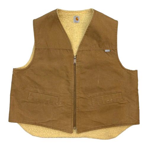 image of 60’S Carhartt Sherpa Lined Vest Brown, Men's (Size XL)