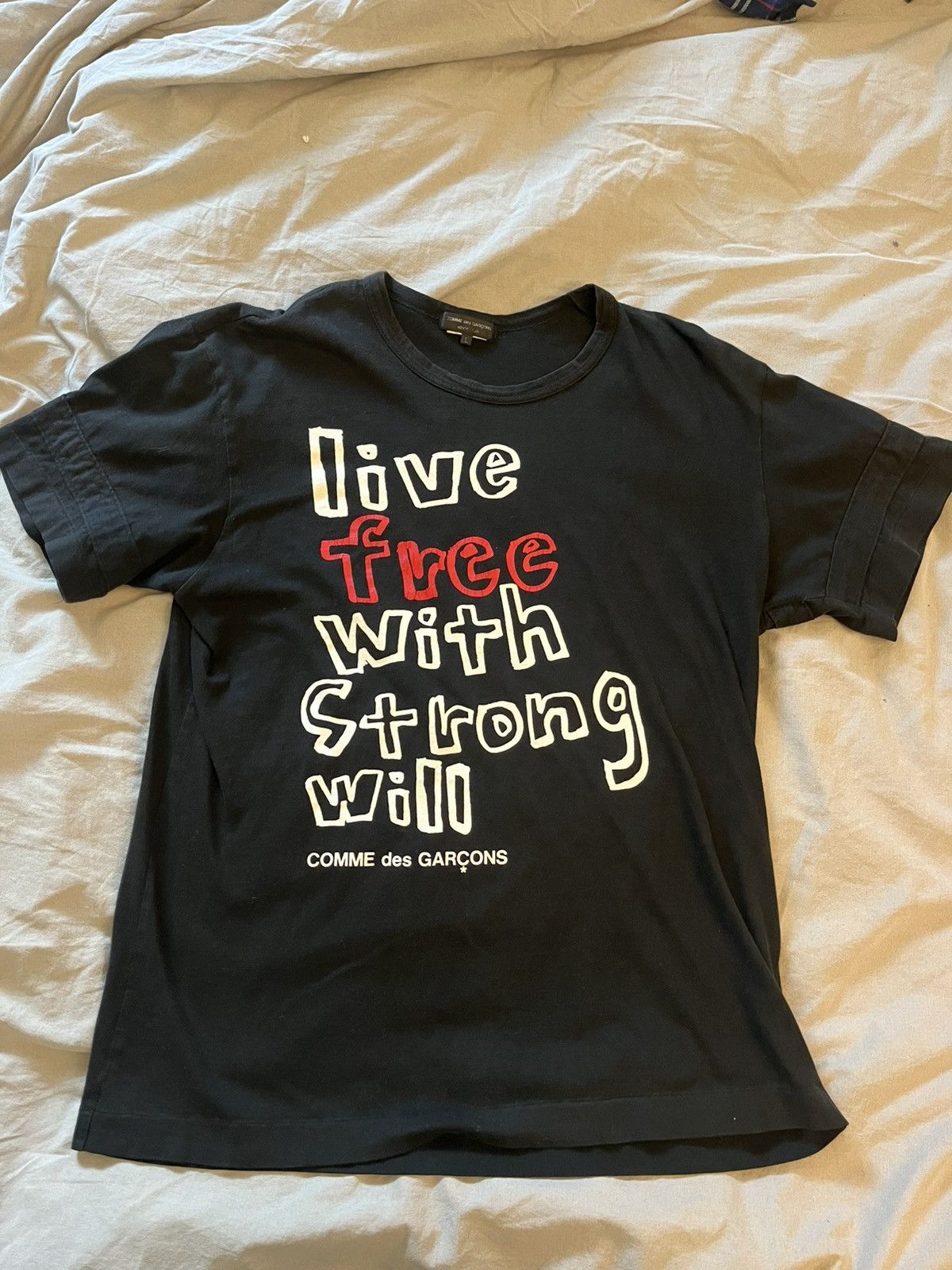 Comme des Garcons Homme Plus CDG Homme Plus "Live Strong With Free Will" T-shirt Size US L / EU 52-54 / 3 - 1 Thumbnail