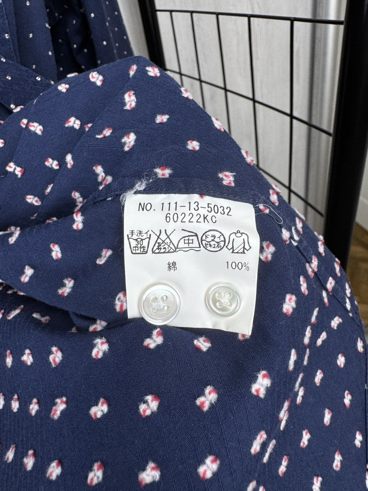 SHIPS SHIPS polka dot navy blue japanese designer ls shirt sz M Size US M / EU 48-50 / 2 - 10 Thumbnail