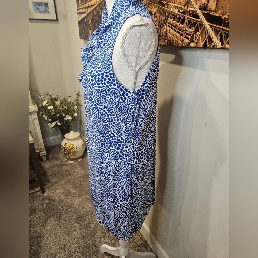 Designer Crown & ivy Blue Floral Shift Dress – Summer Days #6 Size M / US 6-8 / IT 42-44 - 3 Thumbnail