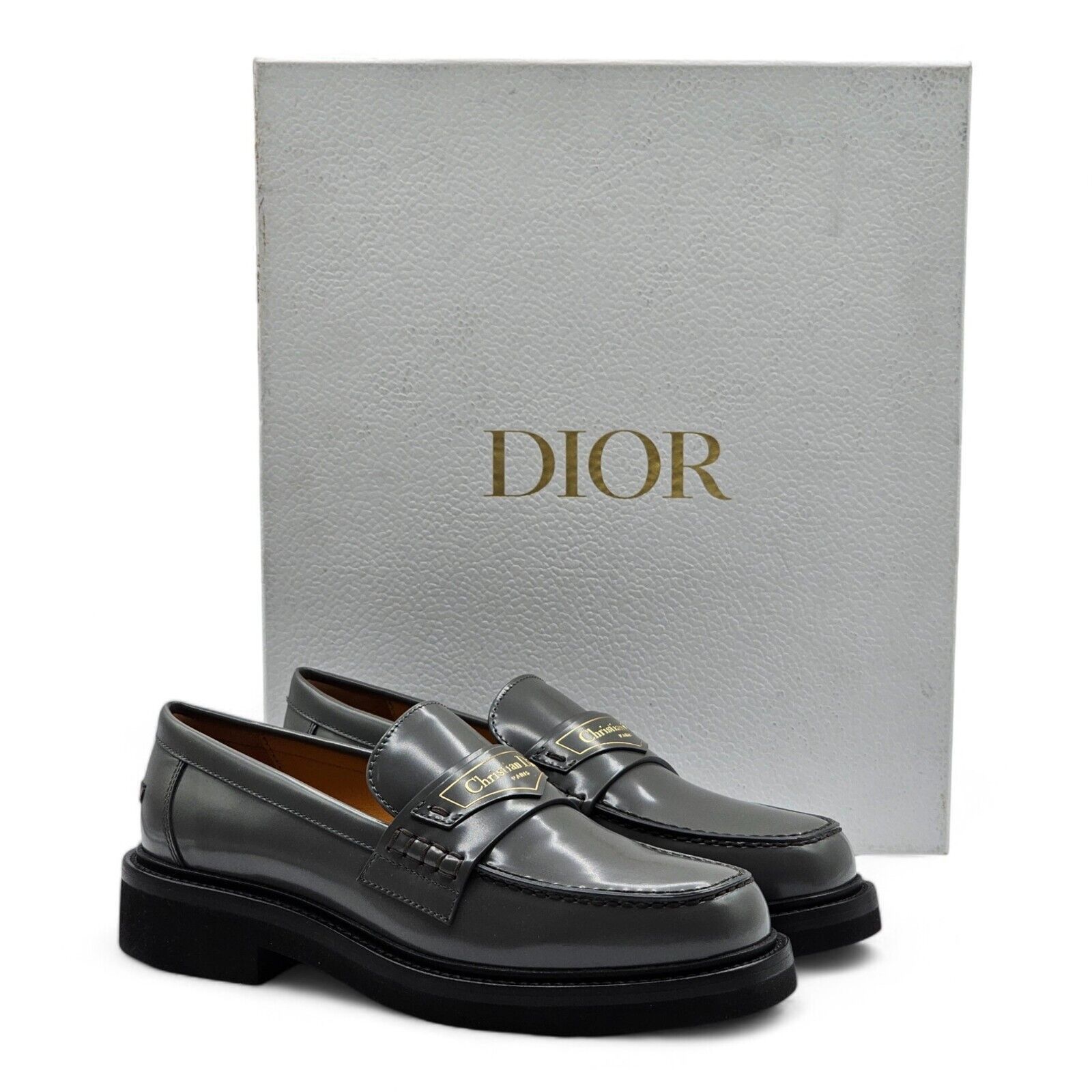 Dior Dior Boy Loafers Shoes - Brushed Leather - Gray - 36 $1120 Size US 6 / IT 36 - 11 Thumbnail