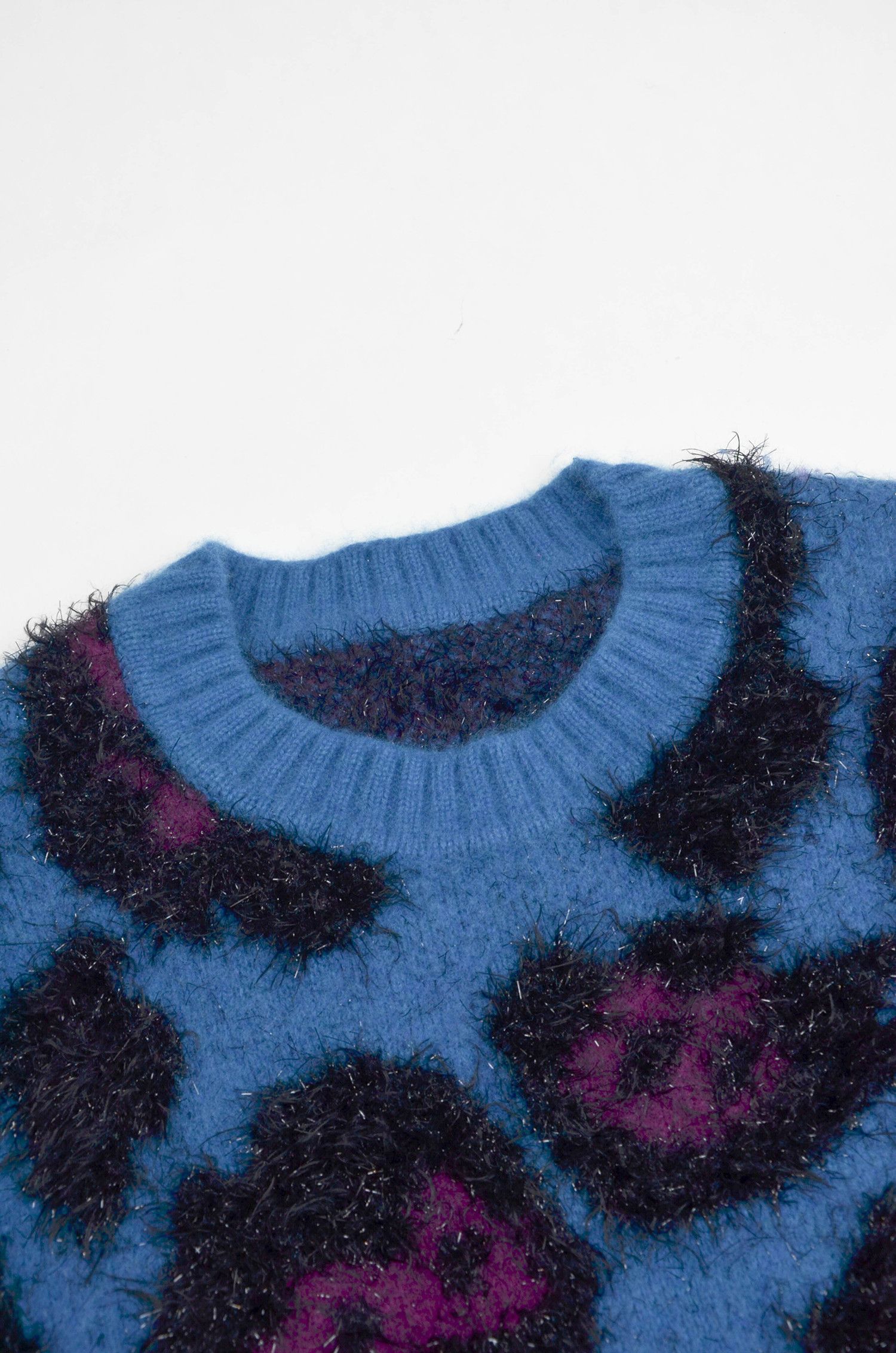 Marc Jacobs Marc Jacobs Fuzzy Leopard Sweater Blue Purple M Size M / US 6-8 / IT 42-44 - 8 Thumbnail