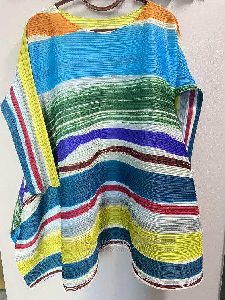 Issey Miyake Issey Miyake Vintage Vein Horizontal Stripe Top Size L / US 10 / IT 46 - 1 Thumbnail