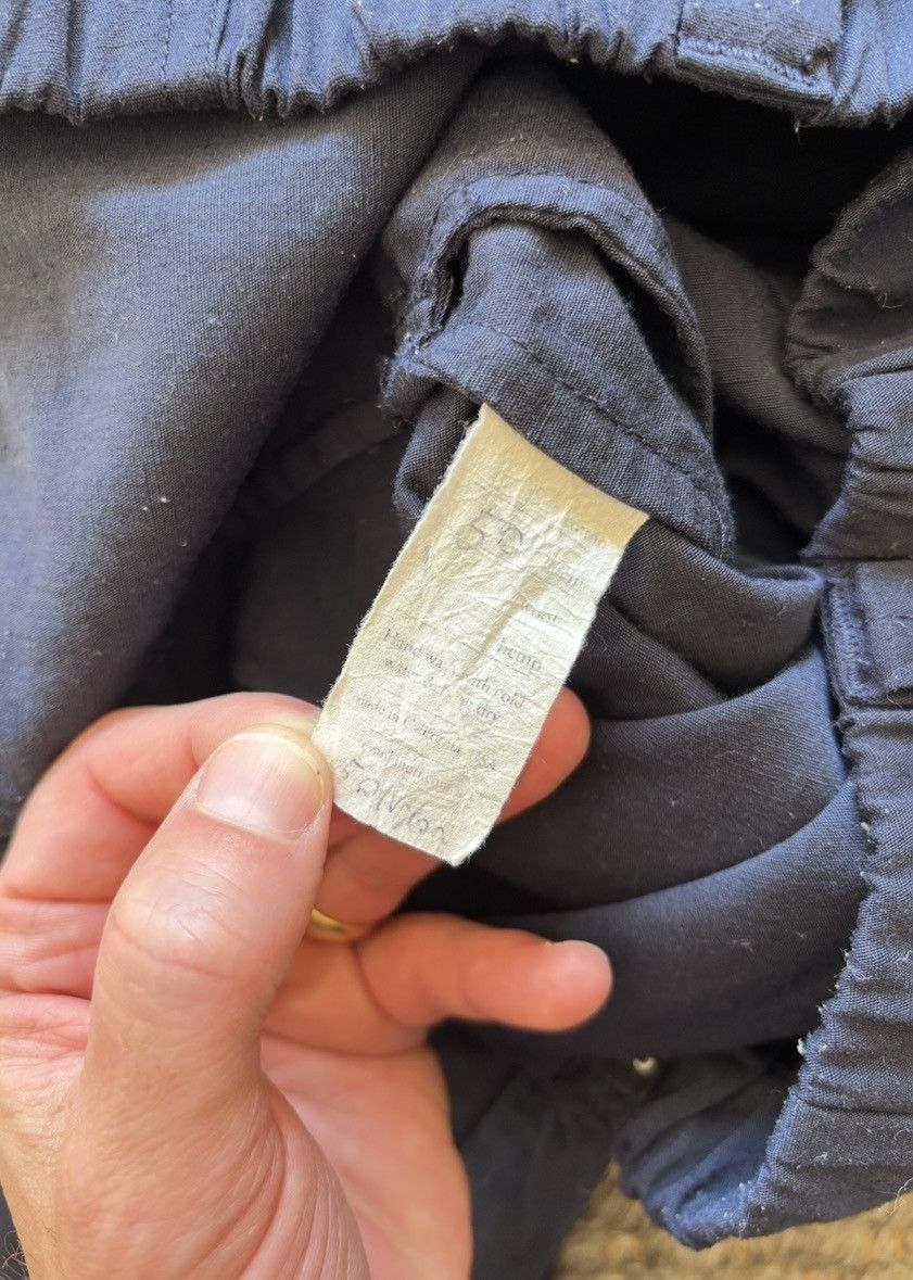Evan Kinori Elastic Pants | Navy | Linen/Nylon Weathercloth | XS Size US 28 / EU 44 - 4 Thumbnail
