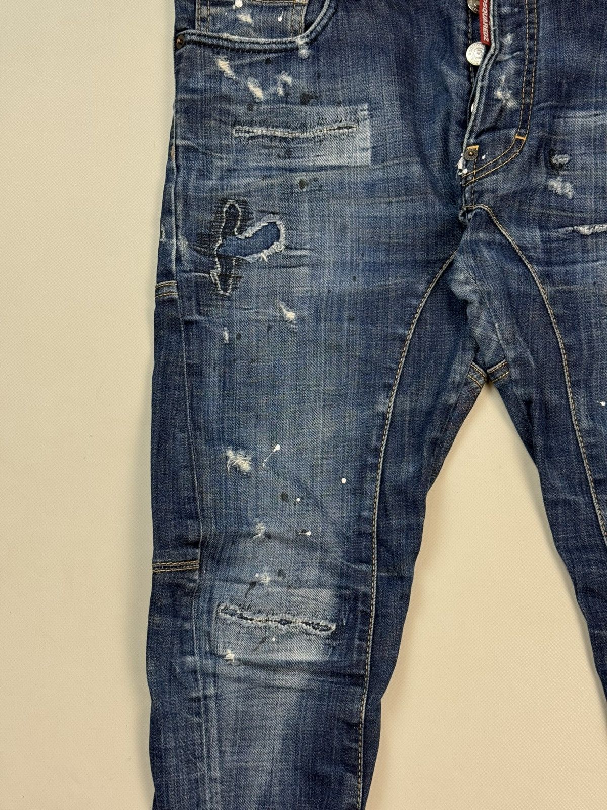 Dsquared2 Dsquared2 Men’s Distressed Denim Tidy Biker Jeans Size 48 Size US 32 / EU 48 - 10 Thumbnail